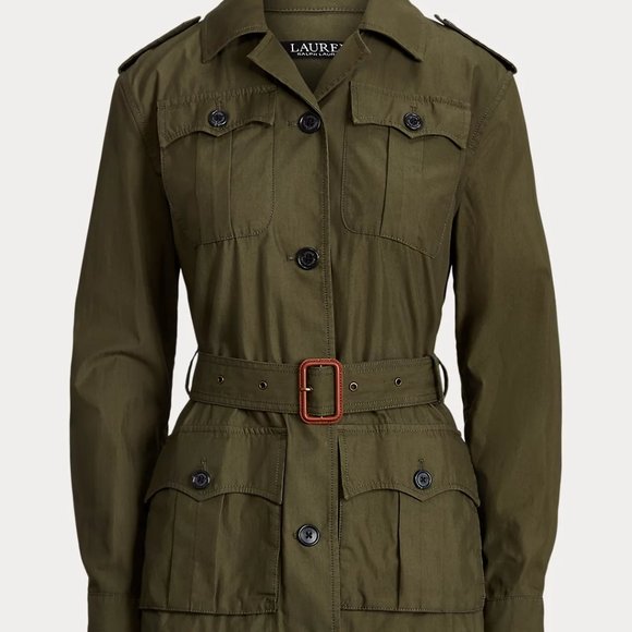 LAUREN RALPH LAUREN Belted Twill Field Jacket (MISSING BELT) - Picture 5 of 5